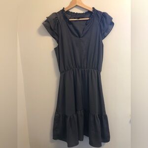 Banana Republic Factory | XS | Elegant Black Ruffle Sleeve Dress